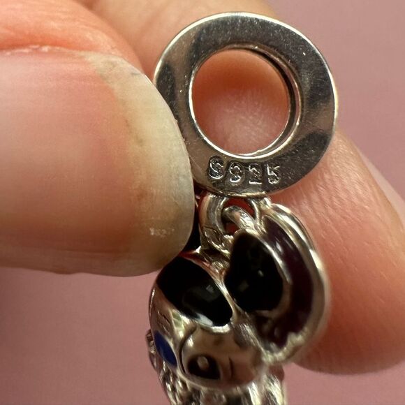 NWOT Lilo & Stitch in Mickey Mouse hat with popcorn Disney x Pandora FIT silver - Picture 9 of 10